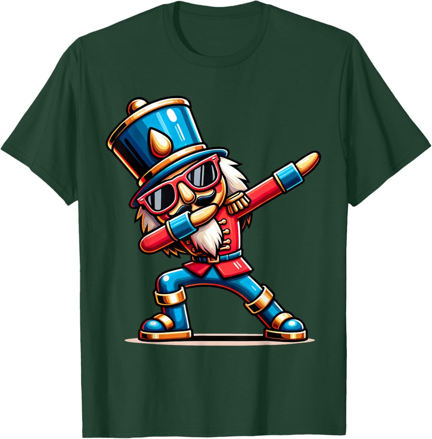 Christmas Nutcracker Dabbing Boys Santa Xmas Funny T-Shirt - T-Shirt | Forest