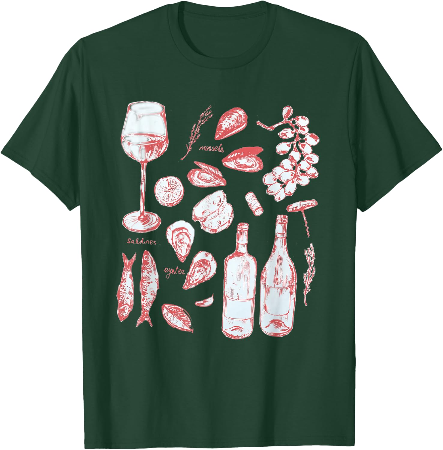 Seafood Italian Summer - Tin Fish T-Shirt - T-Shirt | Forest