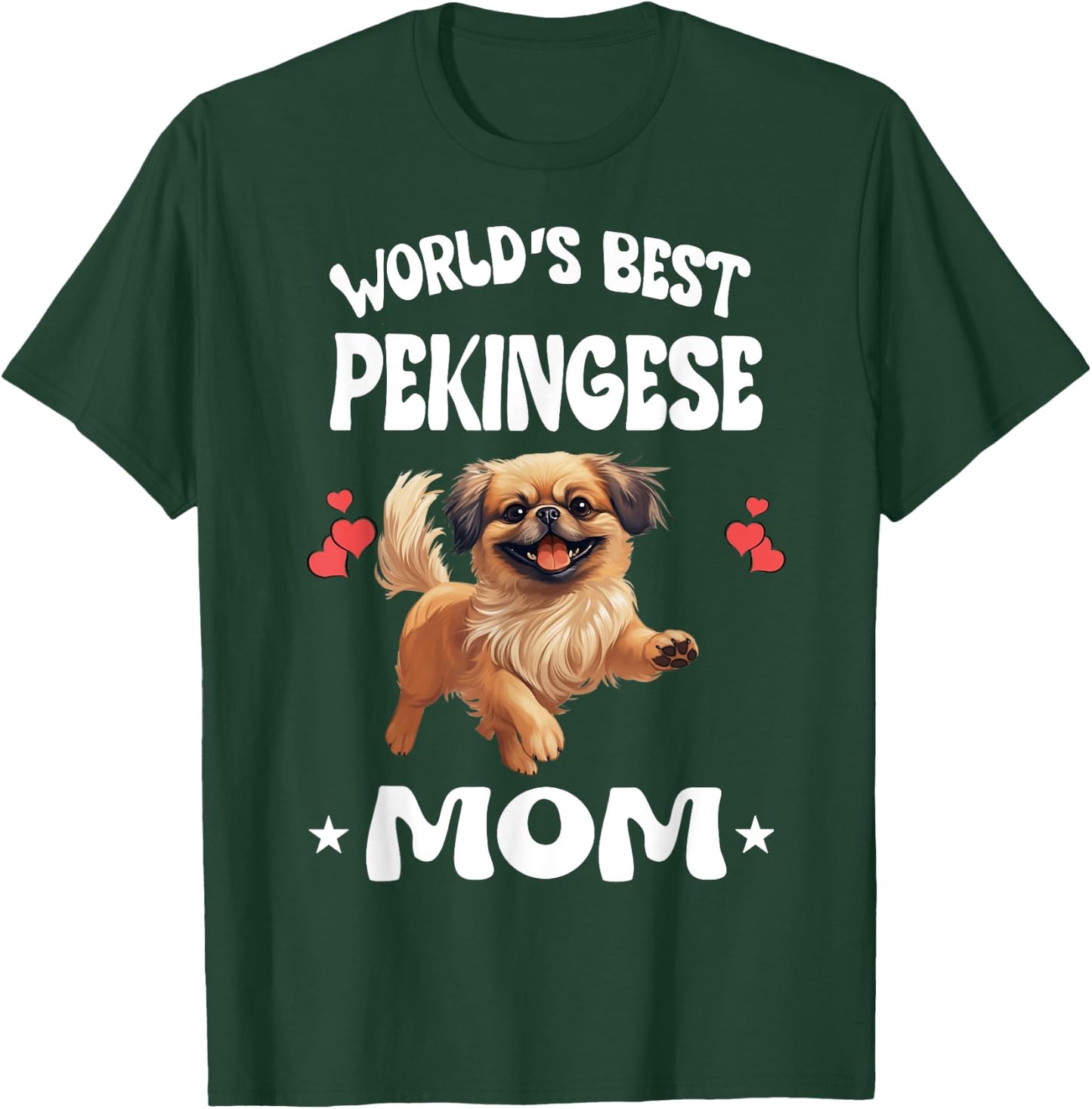 World's Best Pekingese Mom Dog Pets T-Shirt - T-Shirt | Forest