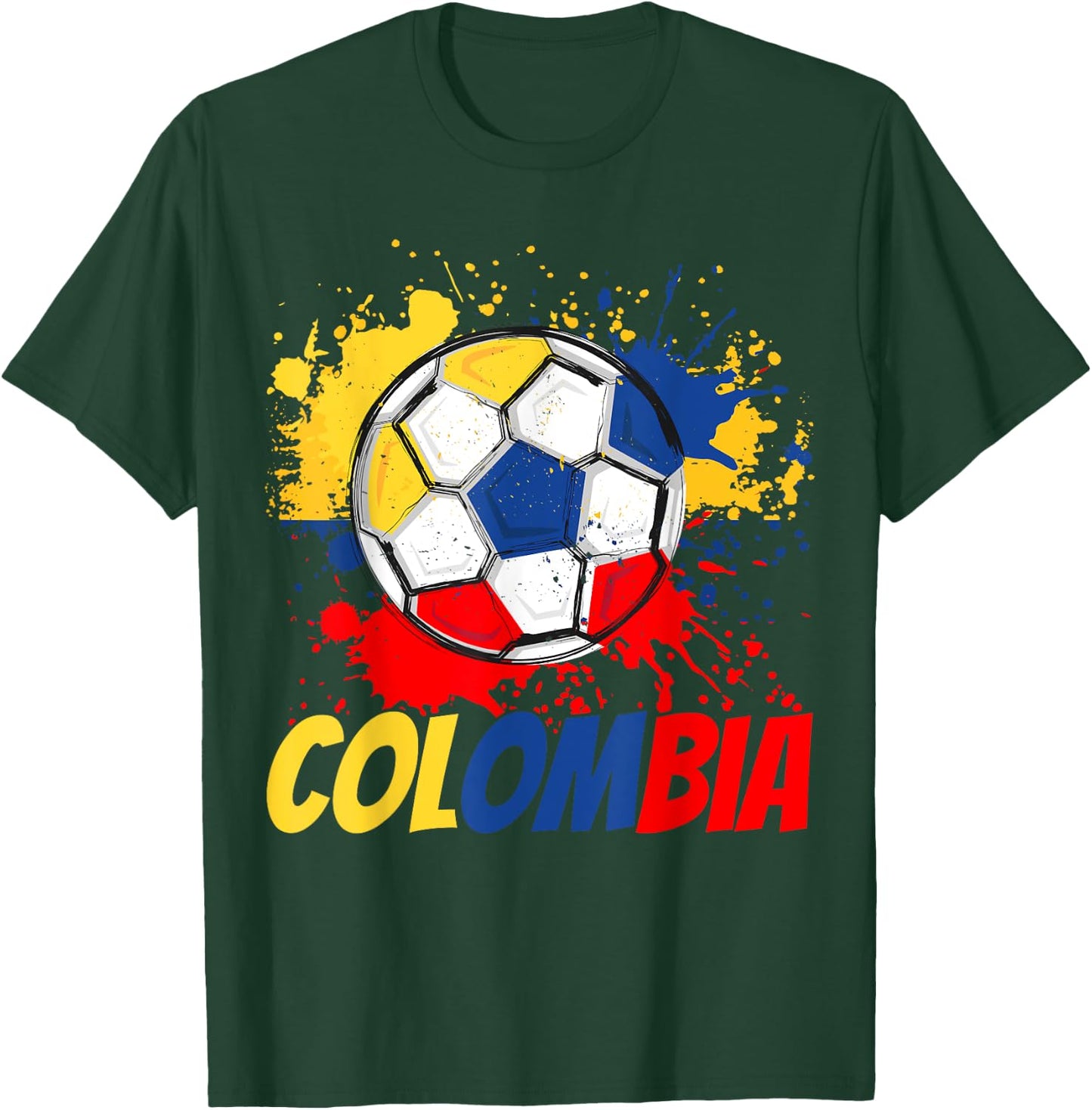 Colombia Soccer Colombian Flag Men Women Kids T-Shirt - T-Shirt | Forest