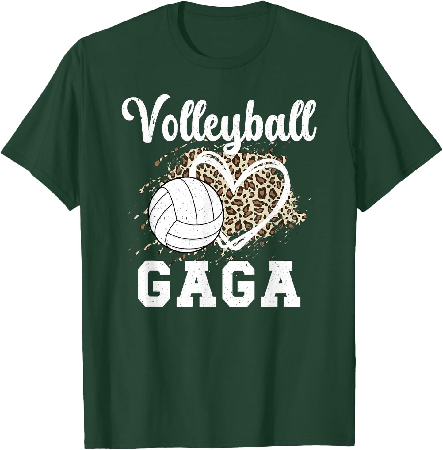 Volleyball Gaga Leopard Grandma Gaga Of A Volleyball Player T-Shirt - T-Shirt | Forest