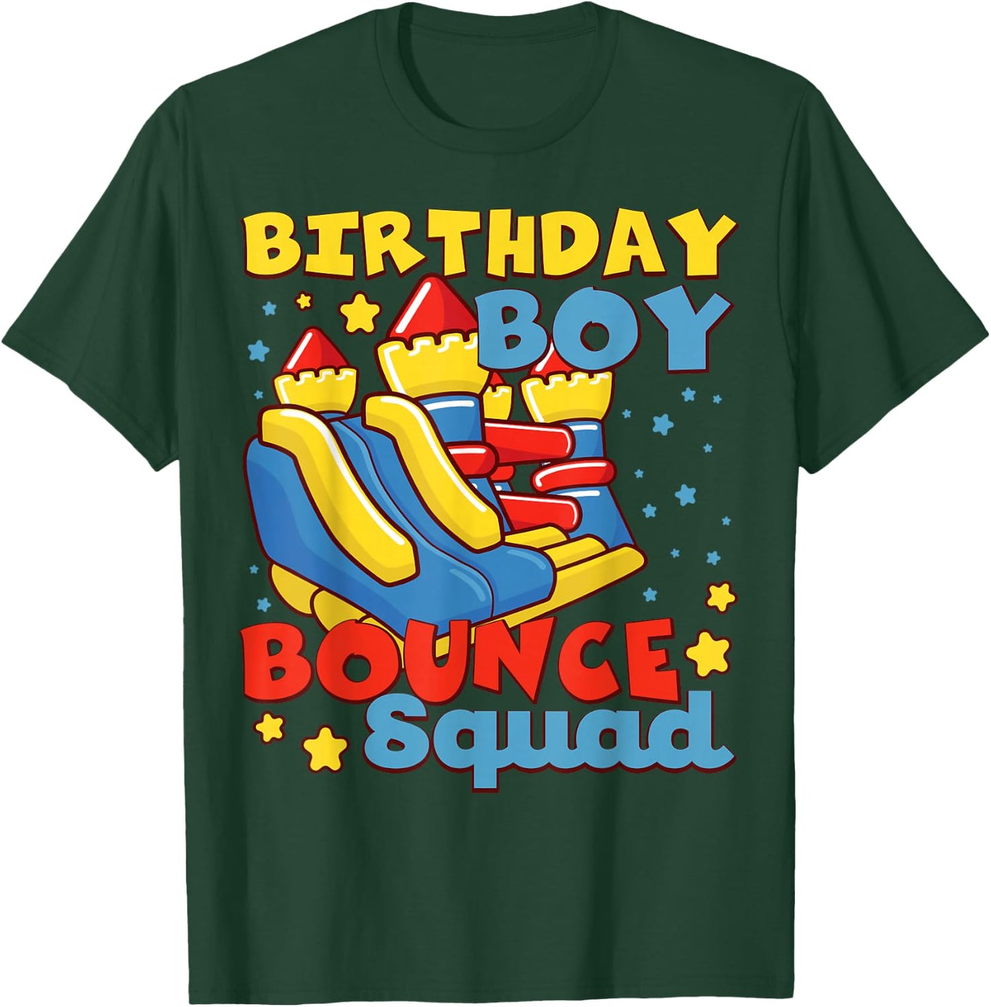 Birthday Boys Bounce Squad Cute Bouncing House Squad T-Shirt - T-Shirt | Forest