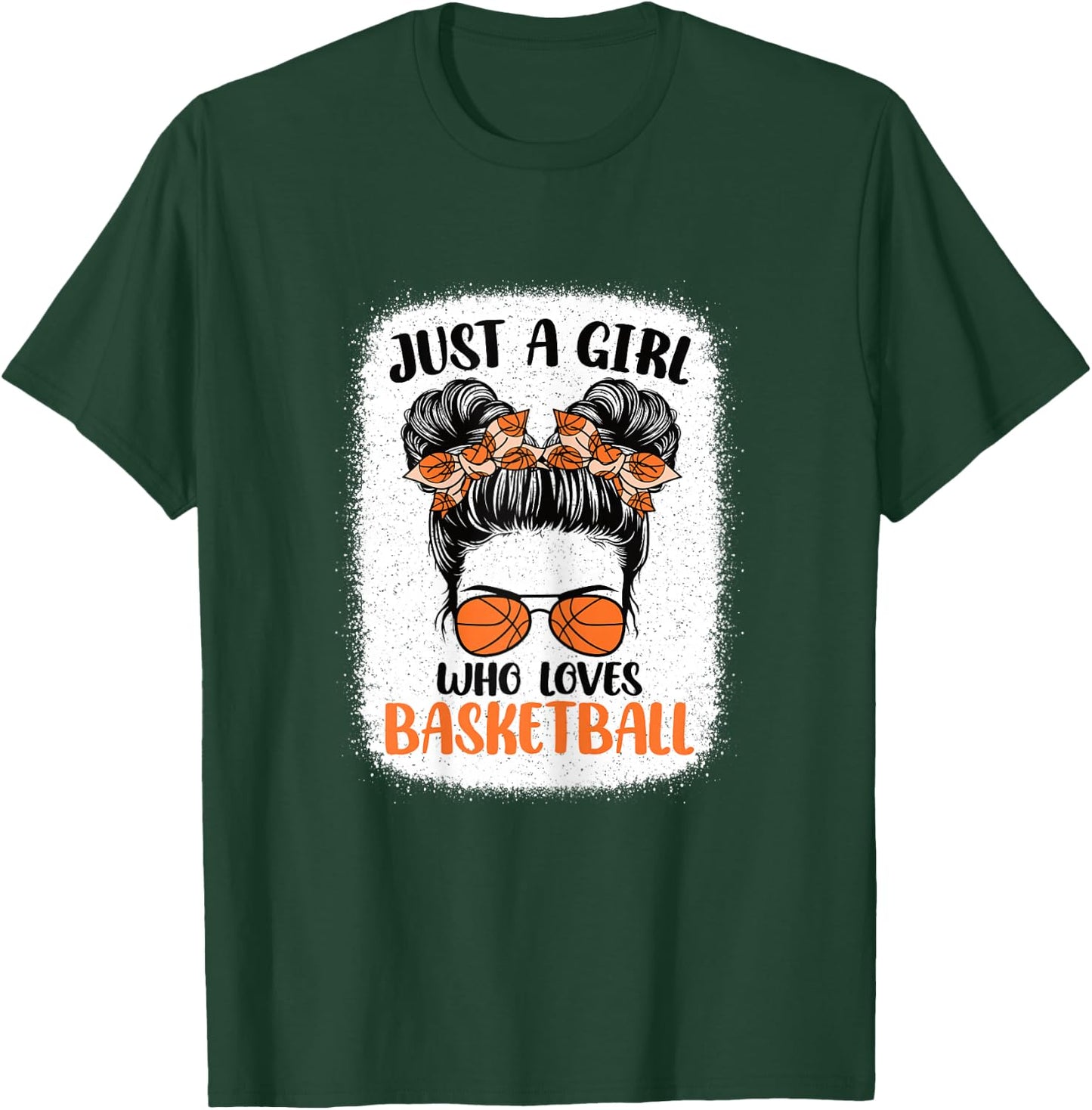 Just A Girl Who Loves Basketball Cute Basketball Player T-Shirt - T-Shirt | Forest