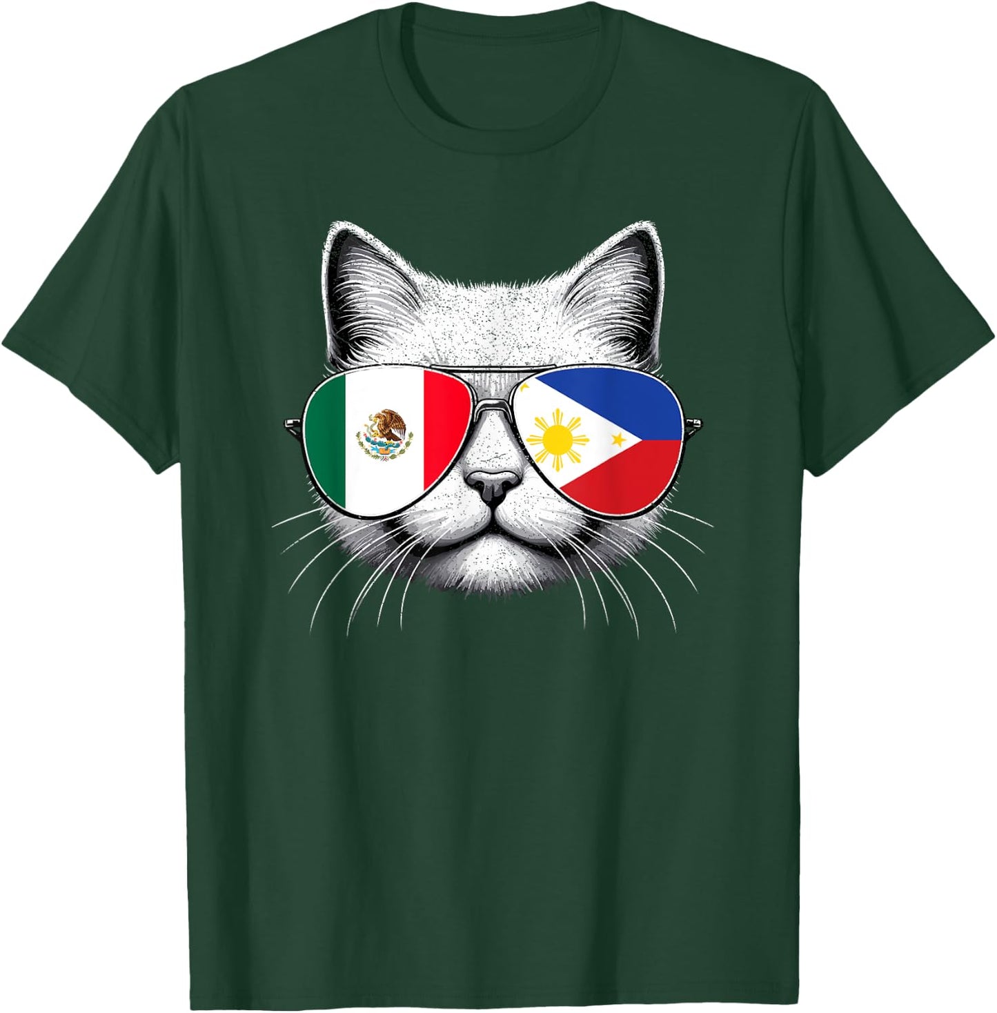 Half Mexican Half Filipino Funny Cat Mexipino Women Kids T-Shirt - T-Shirt | Forest