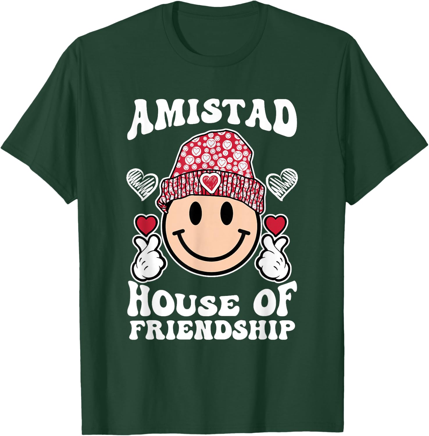 Amistad House Of Friendship Friendly School Spirit Kids T-Shirt - T-Shirt | Forest