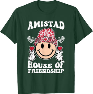 Amistad House Of Friendship Friendly School Spirit Kids T-Shirt - T-Shirt | Forest