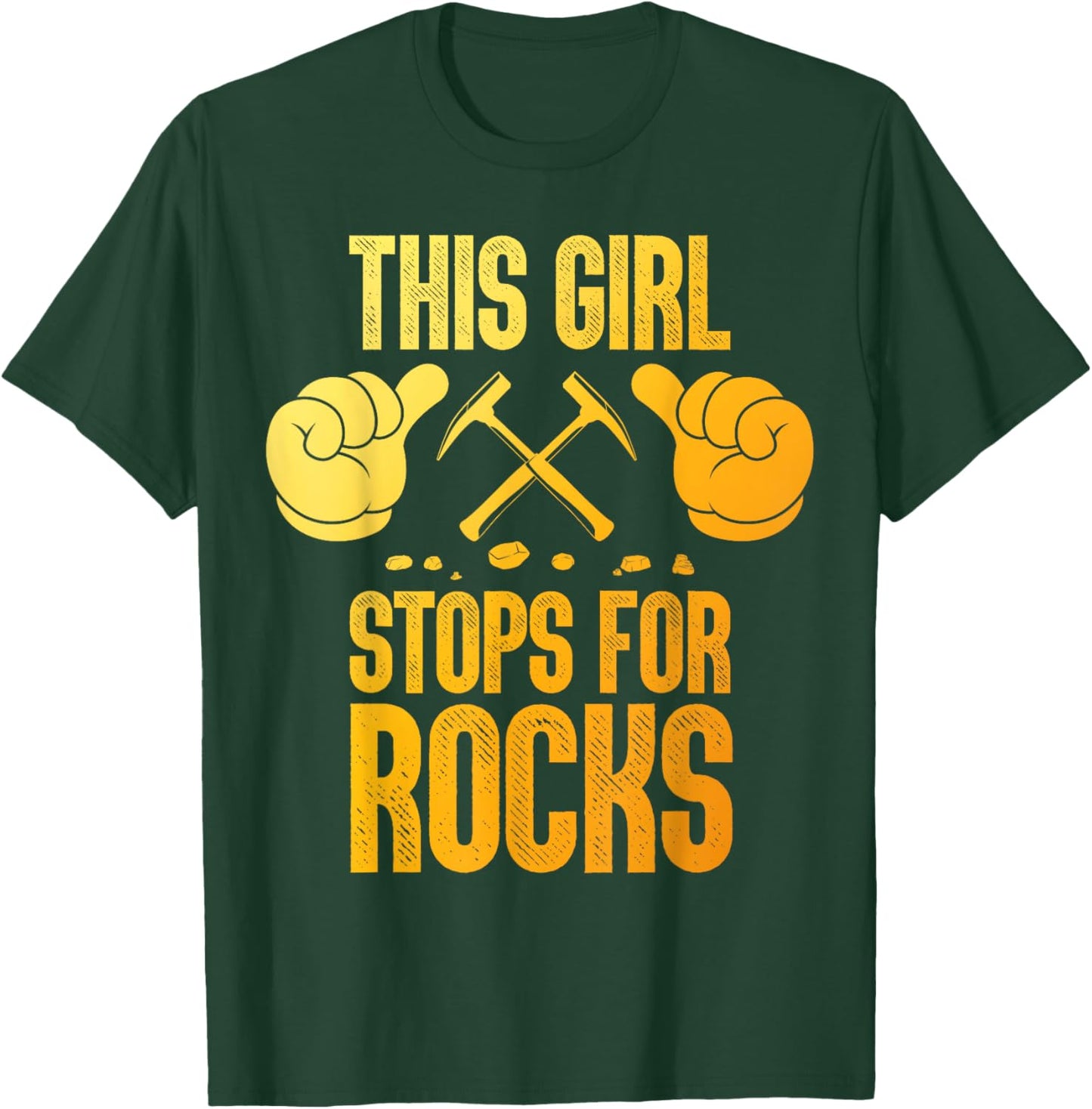 Cool Geology Art Girls Geologist Rock Collector T-Shirt - T-Shirt | Forest