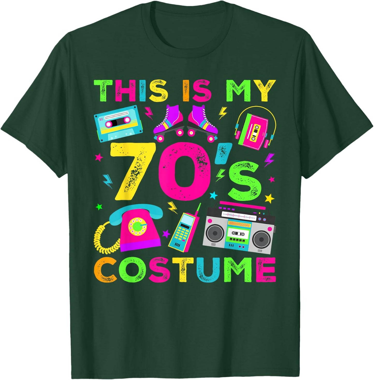 This is my 70's Costume Outfit Seventies Retro Party T-Shirt - T-Shirt | Forest