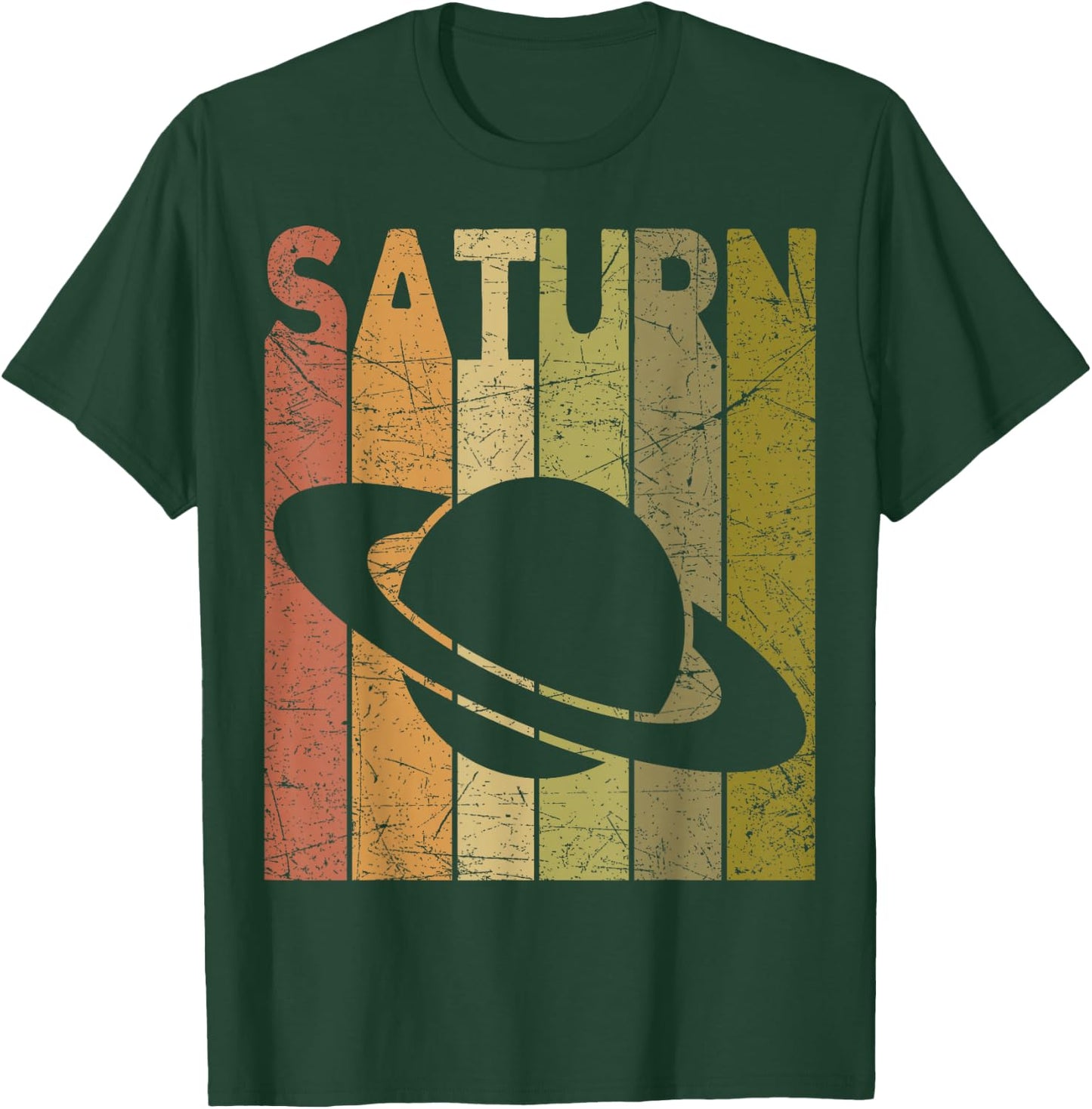 Saturn Vintage Saturn Planet Retro Space Nerd T-Shirt - T-Shirt | Forest
