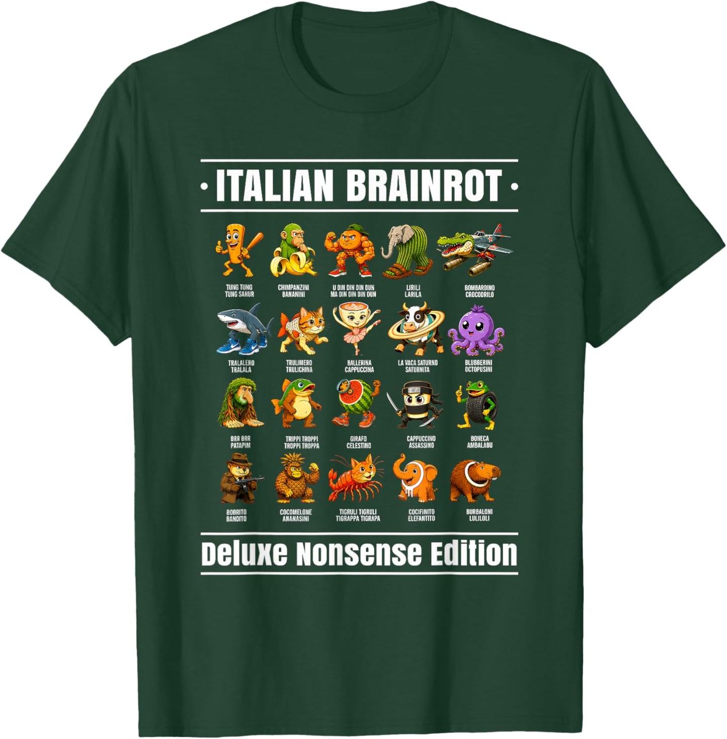Italian Brainrot Meme Shirt Italian Brainrot Shirts for Kids T-Shirt - T-Shirt | Forest