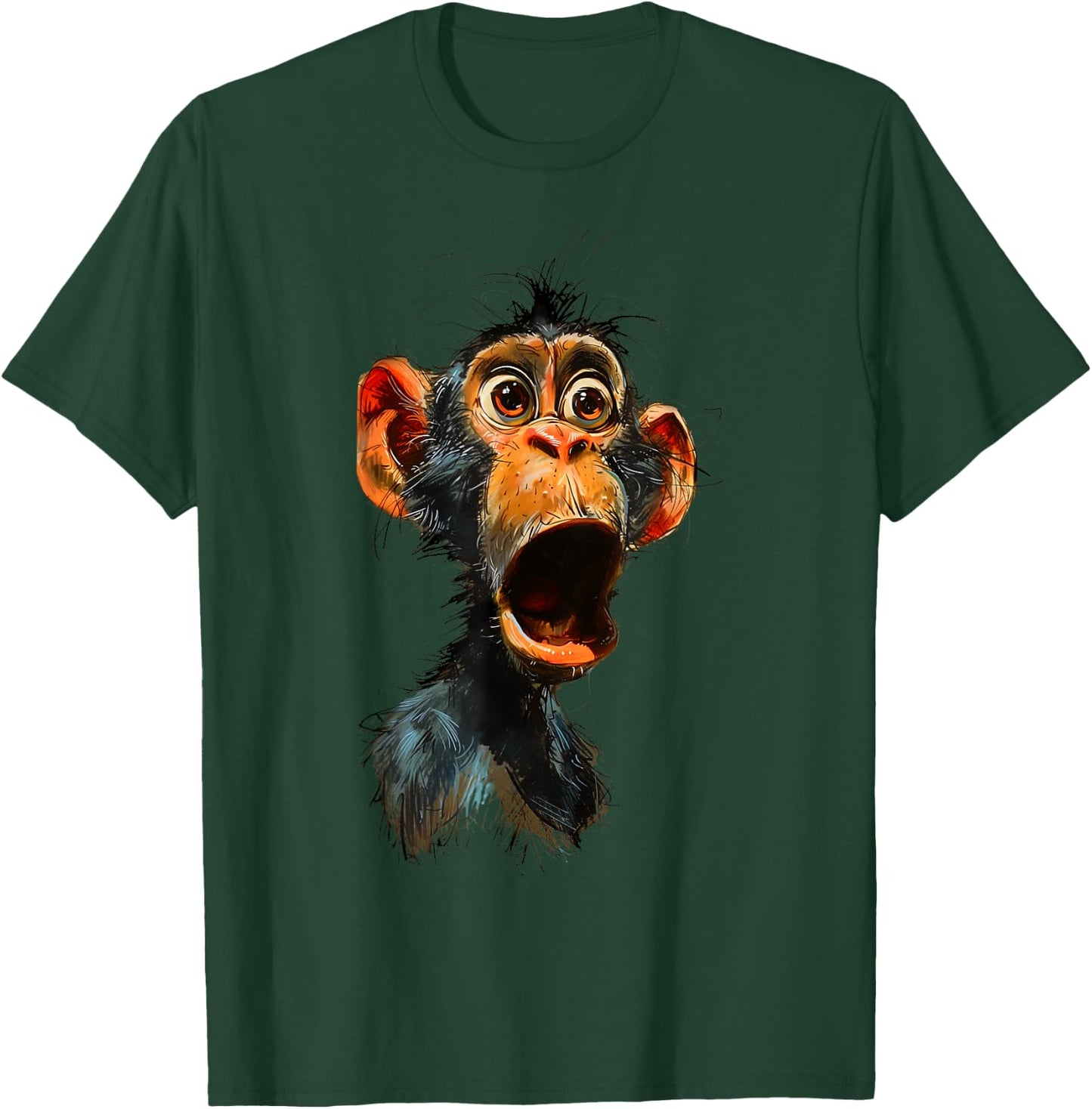 Surprised Monkey Funny Monkey Lover, Chimpanzee Meme T-Shirt - T-Shirt | Forest