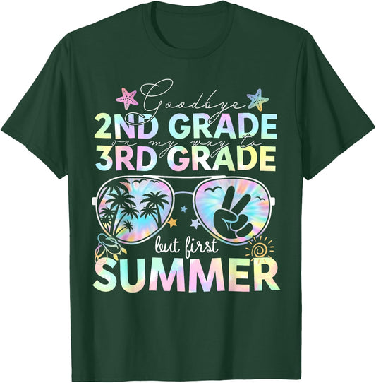Goodbye 2nd Grade On My Way to 3rd Grade Last Day of School T-Shirt - T-Shirt | Forest