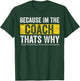 Because I'm The Coach That's Why Funny Vintage Coaching Gift Small T-Shirt - T-Shirt | Forest