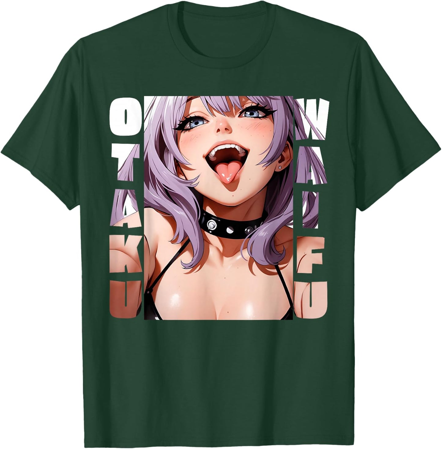 Lewd Anime Girl |Otaku Waifu | Anime Manga Hentai Face Gift T-Shirt - T-Shirt | Forest
