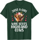 Funny Highland Cow Art Girls Highlander Cow Lover T-Shirt - T-Shirt | Forest