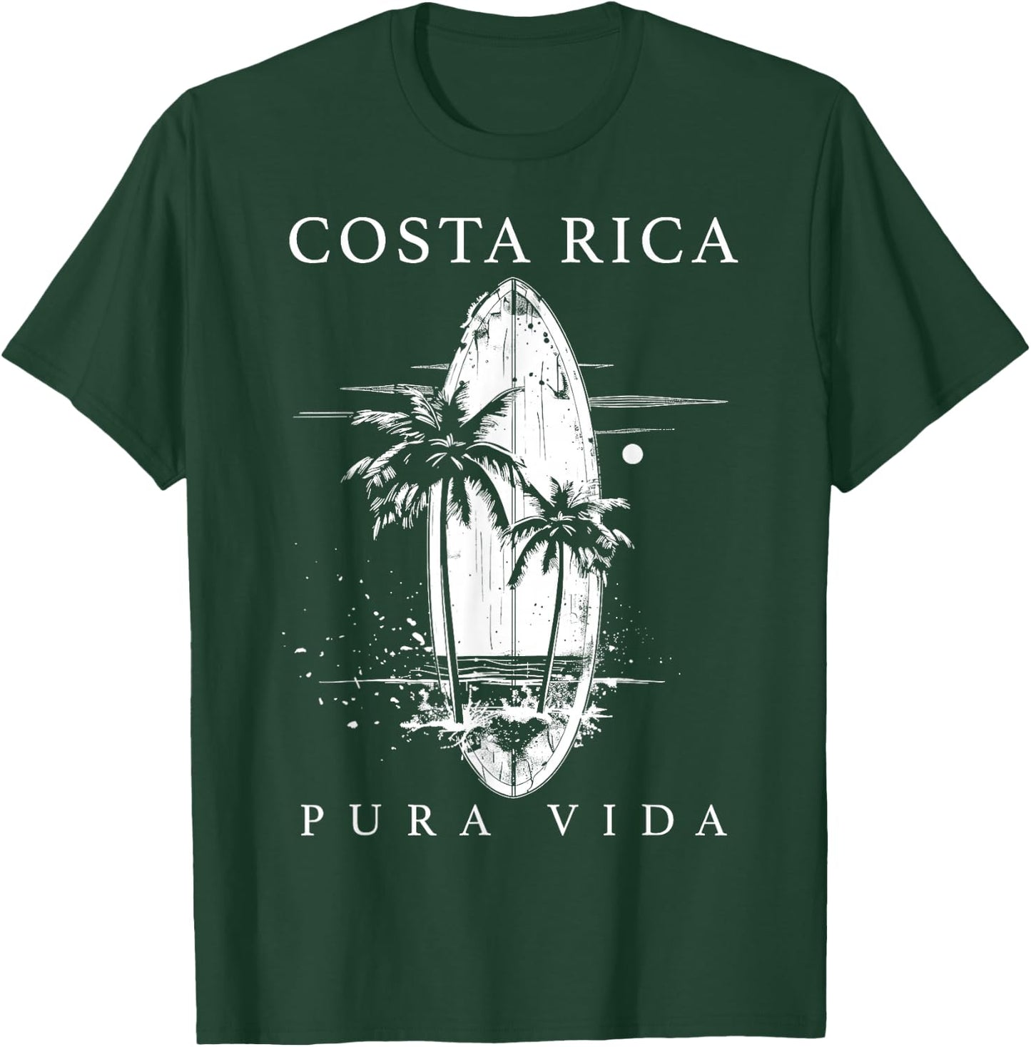Costa Rica Surf Vintage Surfing Surfer T-Shirt - T-Shirt | Forest