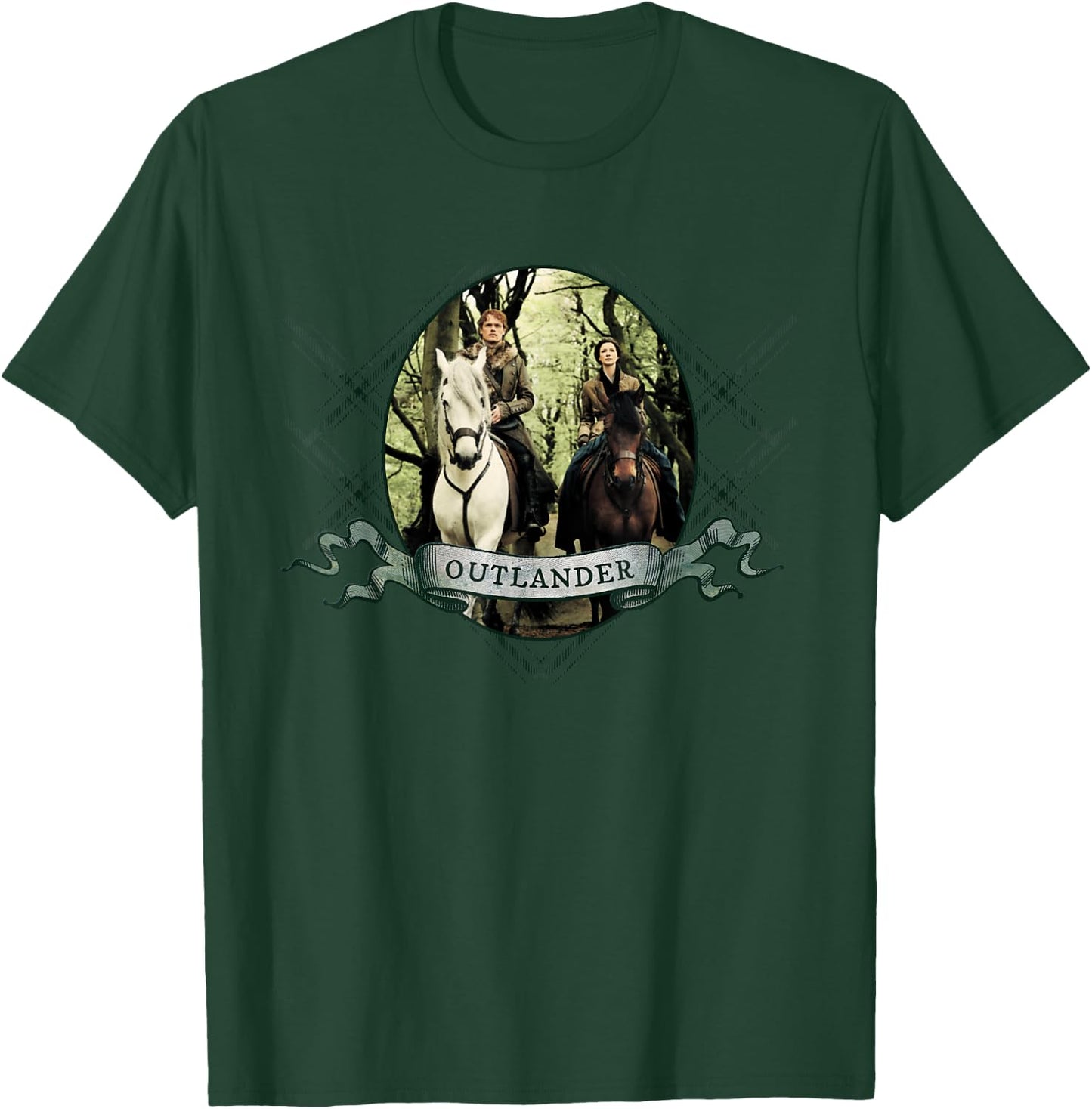 Outlander Banner with Horses T-Shirt - T-Shirt | Forest