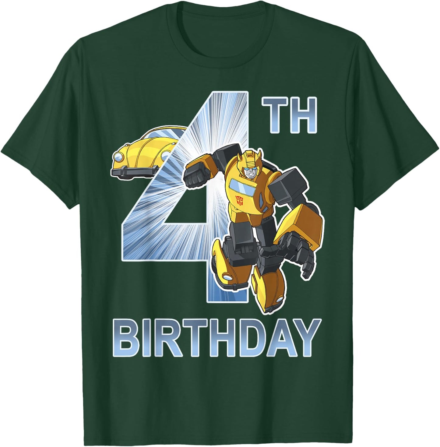 Transformers Bumblebee 4th Birthday Small T-Shirt - T-Shirt | Forest