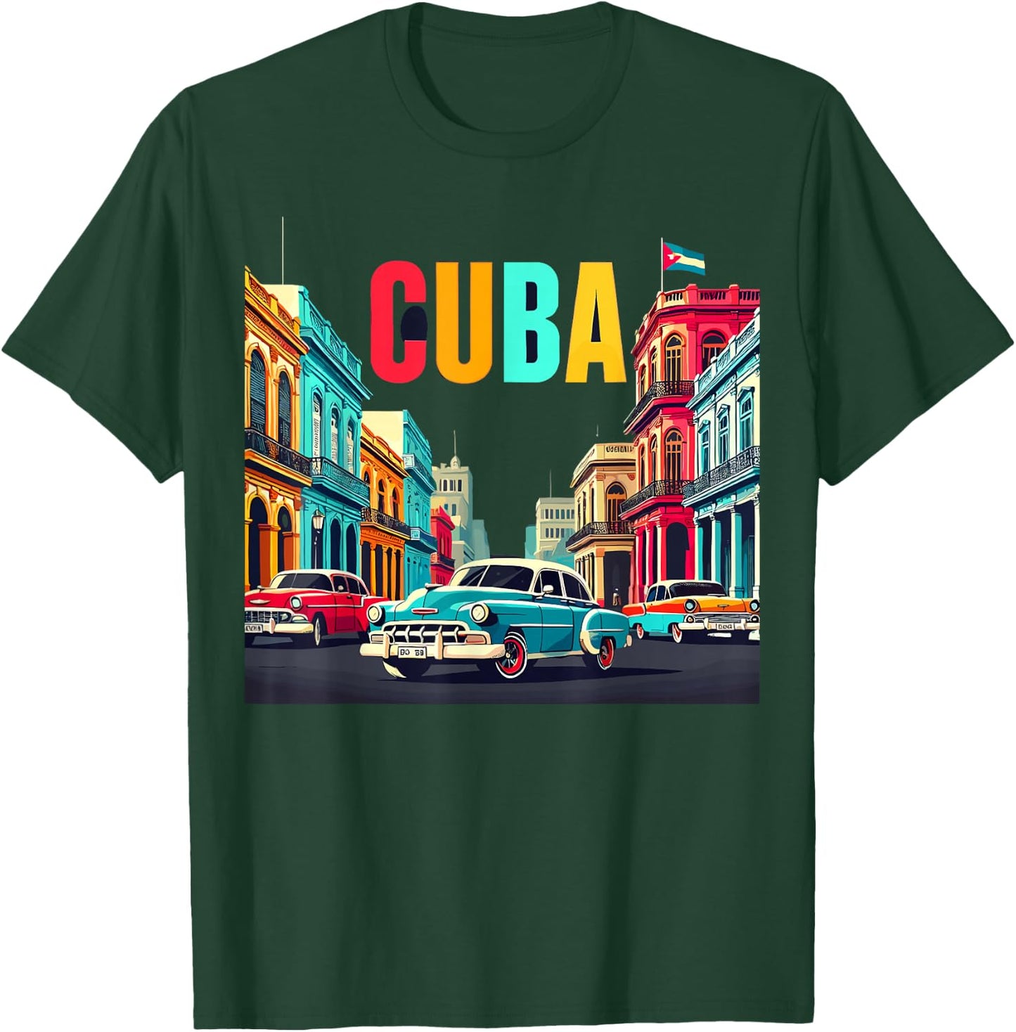 Cuba shirt 's Love Cuba Flag Design Cuban Roots T-Shirt - T-Shirt | Forest