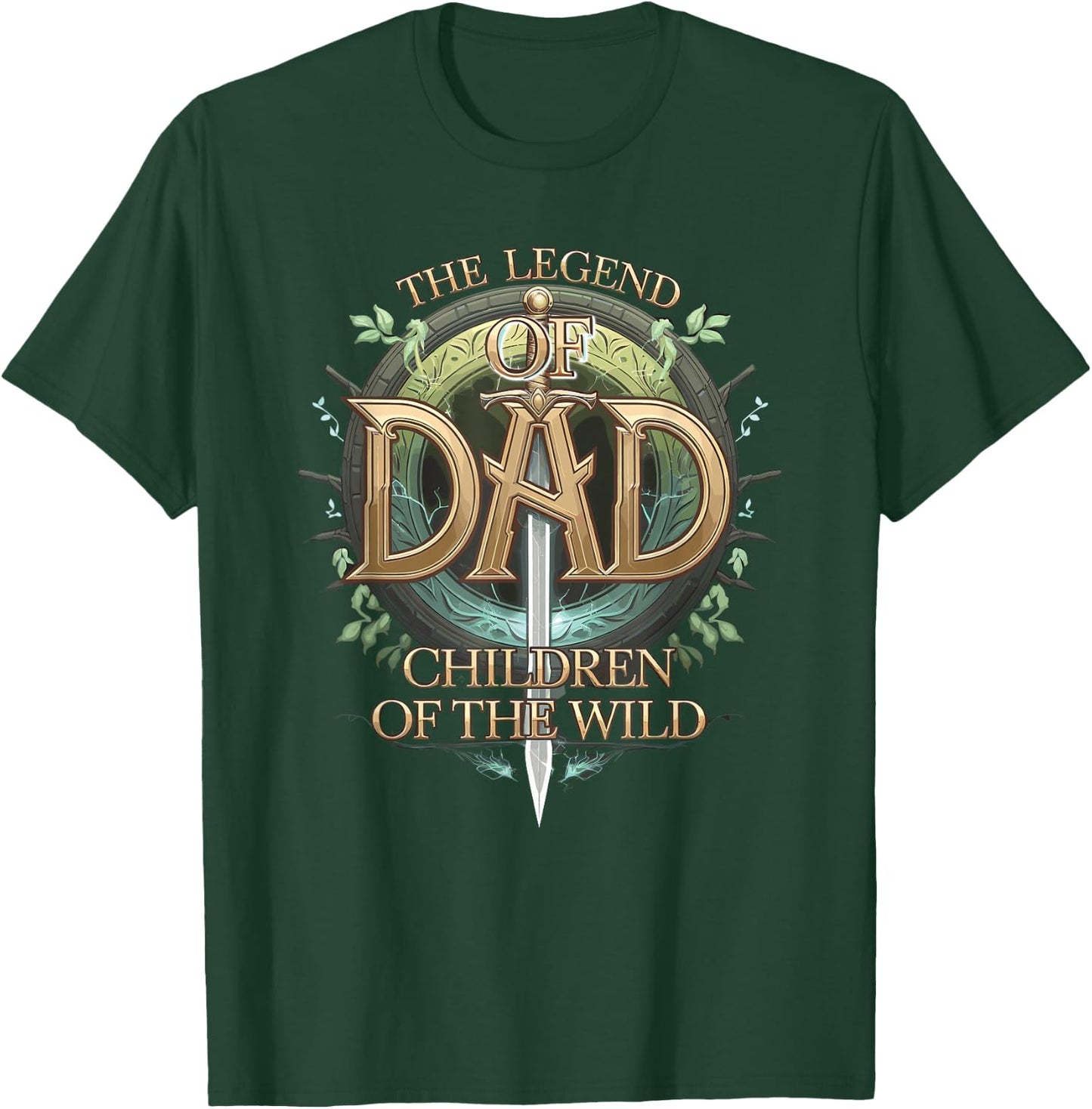 PC Gamer Dad RPG Role Playing Games The Legend Of Dad Children Of The Wild Black Men's T-Shirt - T-Shirt | Forest
