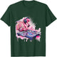 DJ Flamingo Bird Techno Dance Music Turntable DJ Flamingo T-Shirt - T-Shirt | Forest