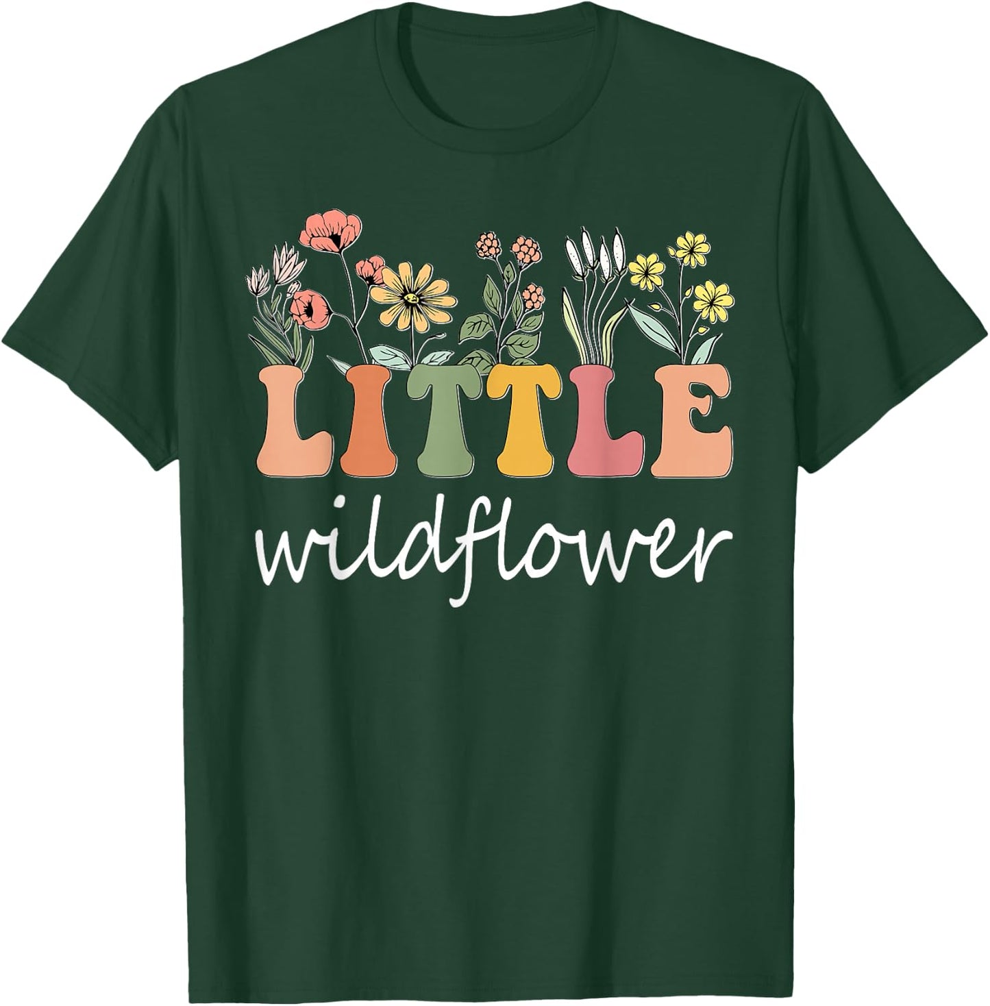 Little Wildflower Girls Women Birthday Family Matching T-Shirt - T-Shirt | Forest