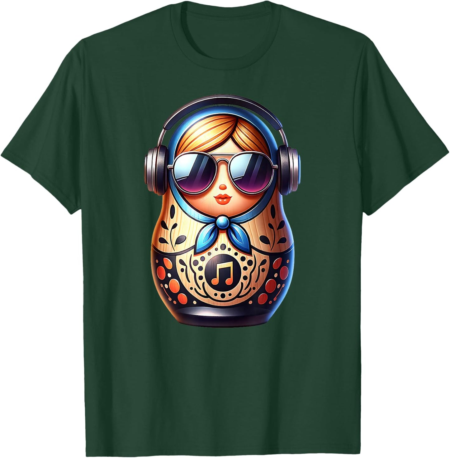 Russian Matryoshka Music Russia Russian Matryoshka T-Shirt - T-Shirt | Forest