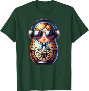Russian Matryoshka Music Russia Russian Matryoshka T-Shirt - T-Shirt | Forest