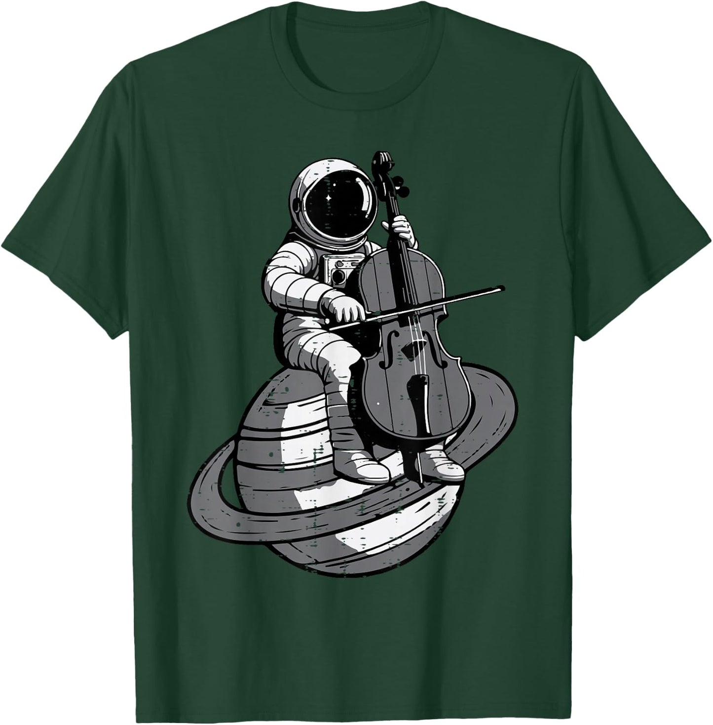 Astronaut Playing Cello Planet Space Music Men Women Kids T-Shirt - T-Shirt | Forest