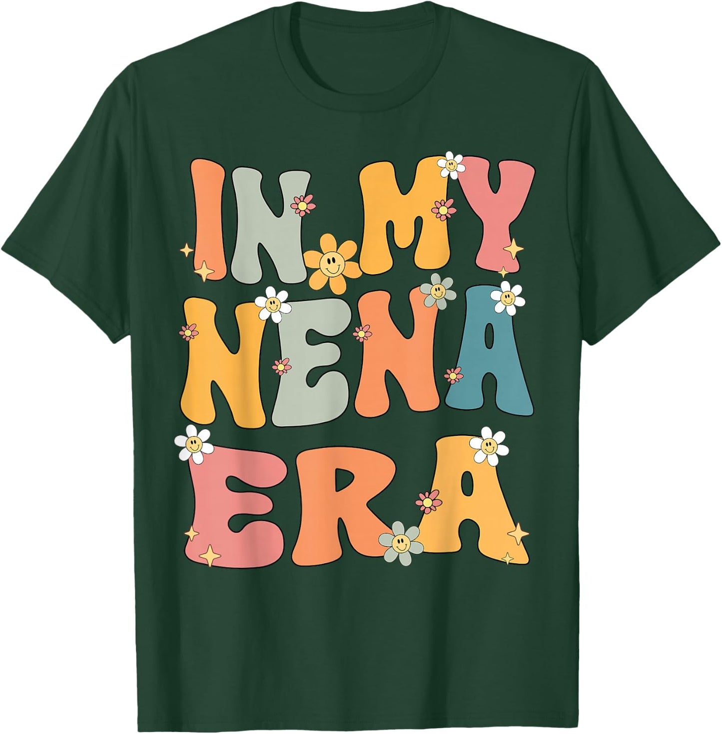 In My Nena Era Retro Groovy Nena Grandma Mothers day Cute T-Shirt - T-Shirt | Forest