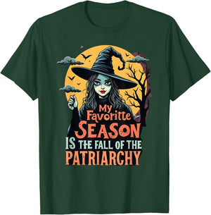 Funny Feminist Witch My Favorite Season Liberal Halloween T-Shirt - T-Shirt | Forest