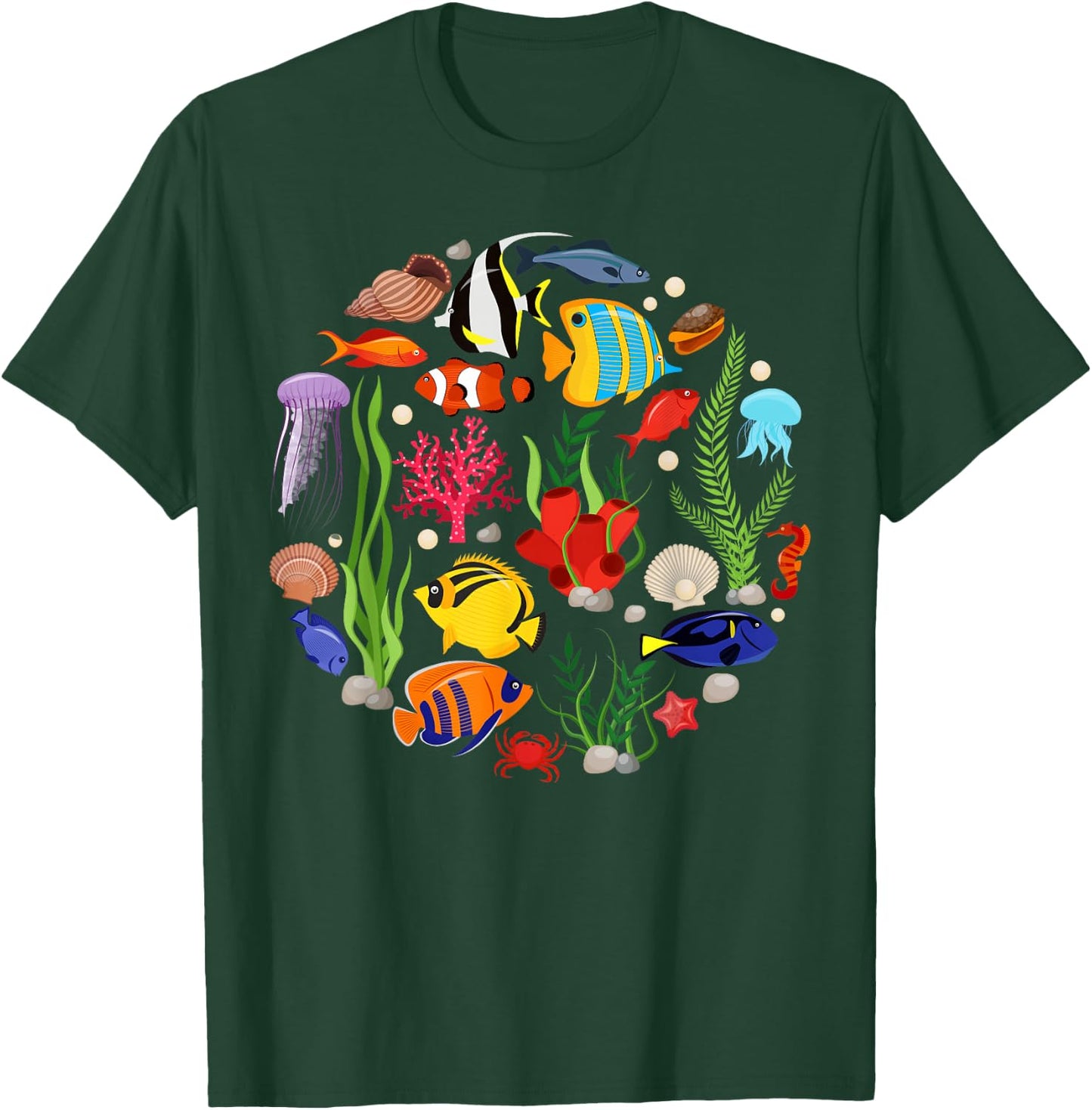 Cute Sea Animal Oceans Clownfish Aquarium Toddler Boy Girl T-Shirt - T-Shirt | Forest