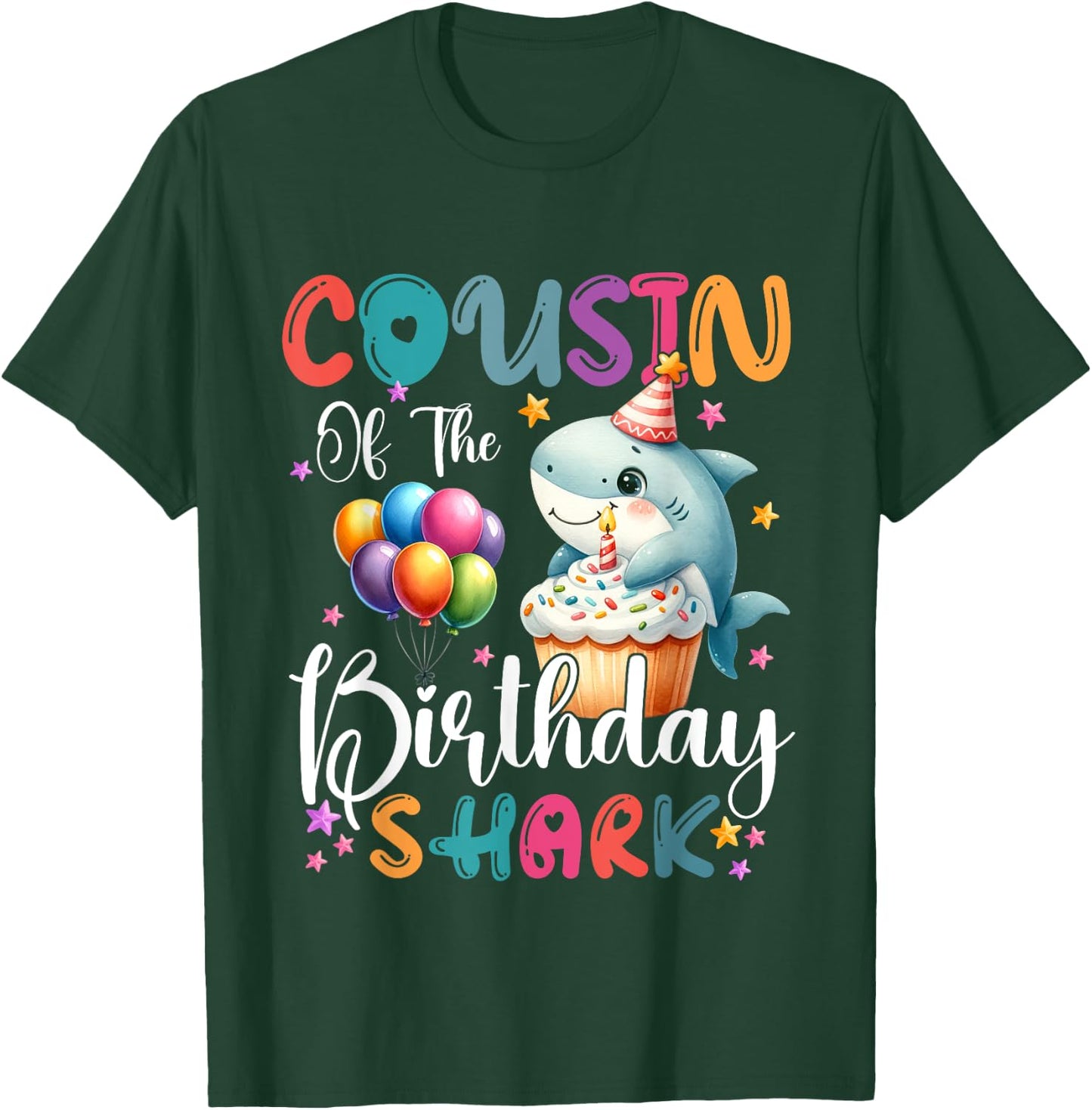 Cousin of the Shark Birthday Mom Matching Family T-Shirt - T-Shirt | Forest