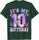 It's My 10th Birthday Butterfly Theme 10 Year Old Party Girl T-Shirt - T-Shirt | Forest