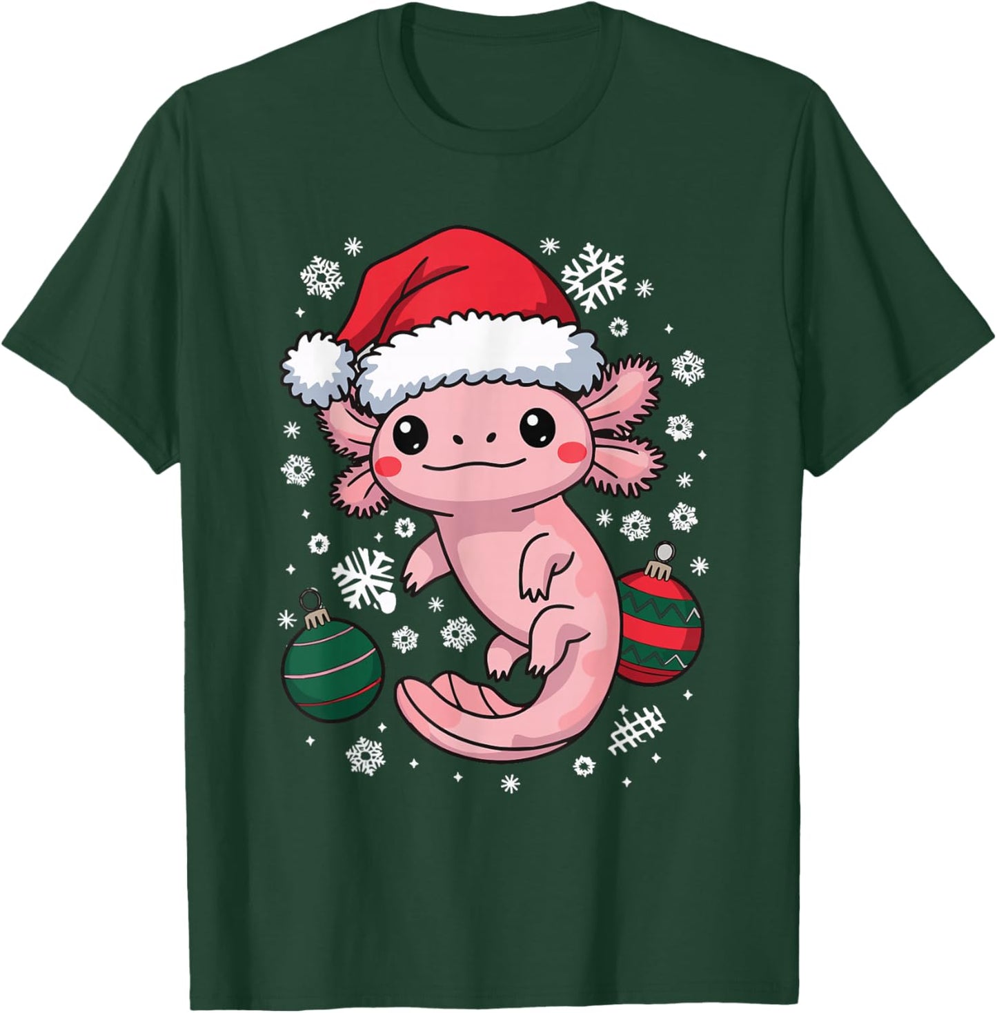 Axolotl Christmas T-Shirt - T-Shirt | Forest