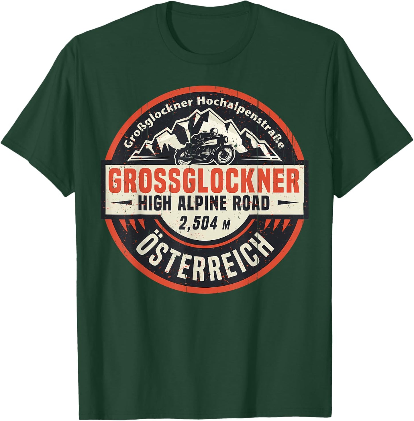 Vintage Grossglockner High Alpine Road In Spring Mountain T-Shirt - T-Shirt | Forest