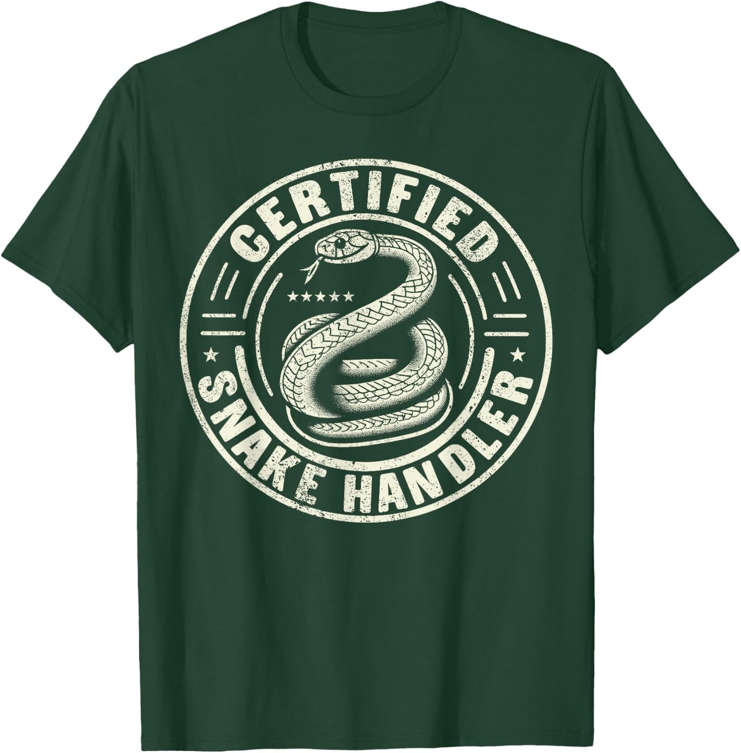 Certified Snake Handler - Snake Owner - Snake T-Shirt - T-Shirt | Forest