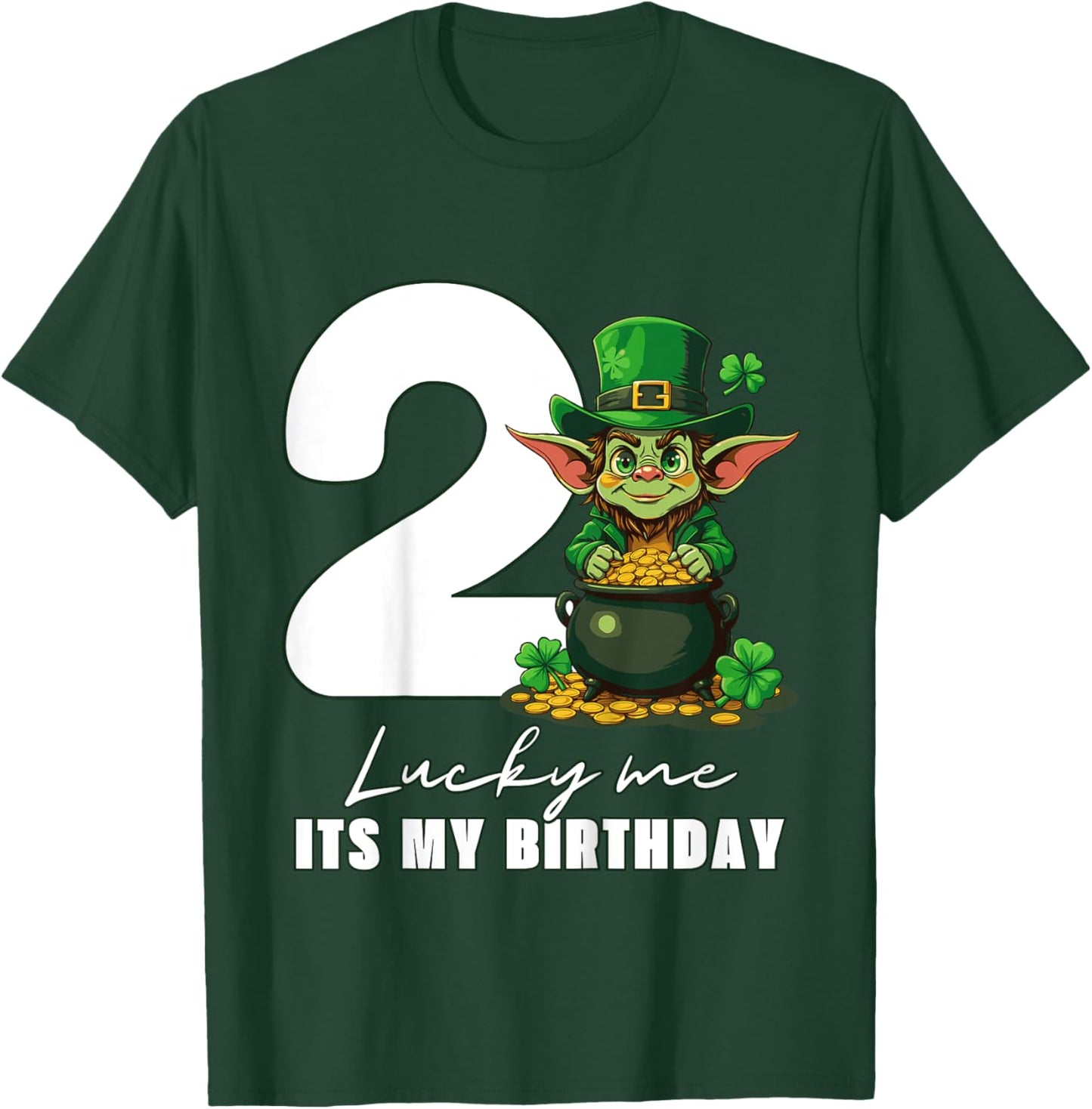 Kids 2nd Two St. Patrick's Day Birthday T-Shirt - T-Shirt | Forest