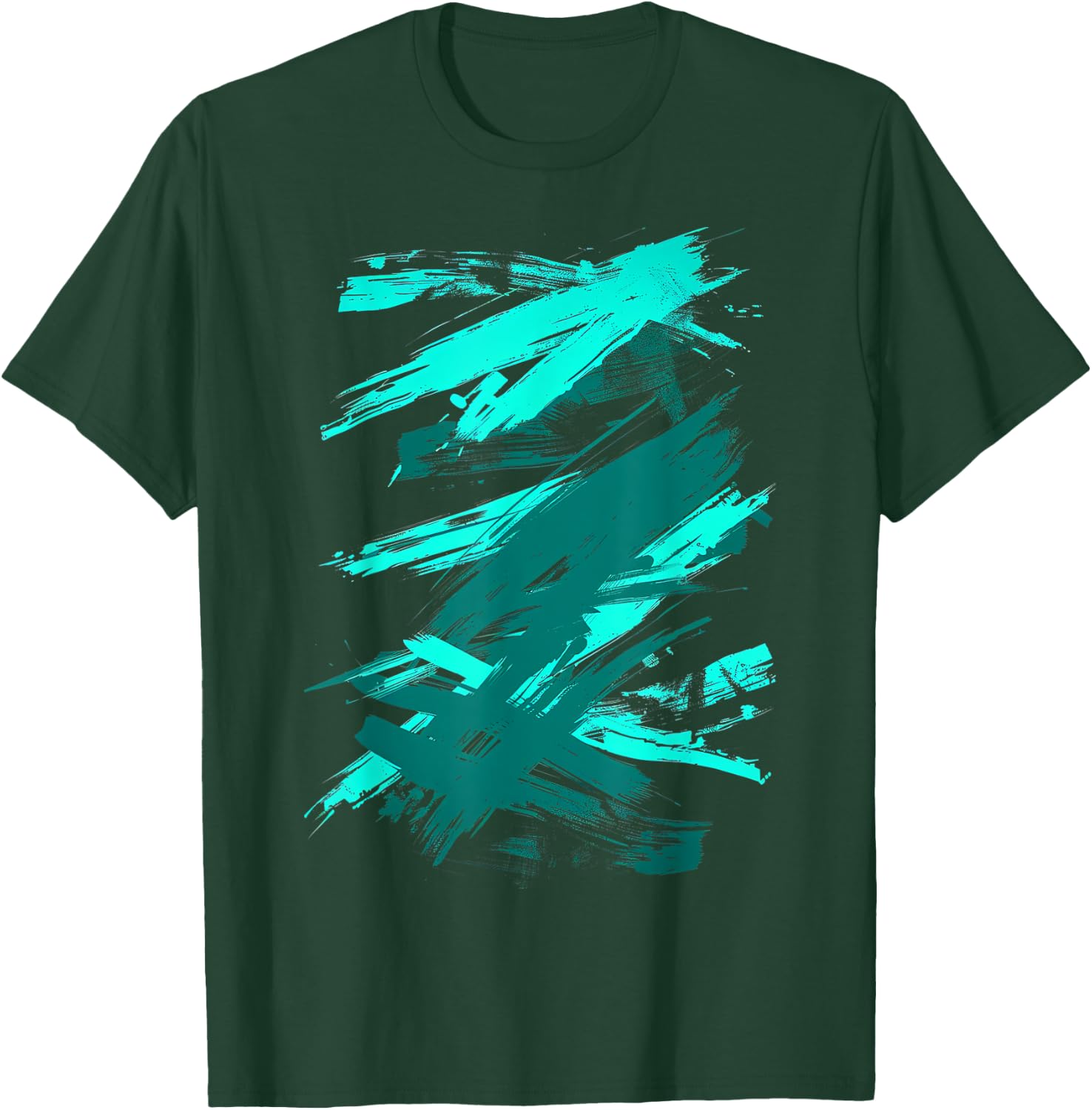 LumaThread -Adults Teal & Black Graphic T-Shirt - T-Shirt | Forest