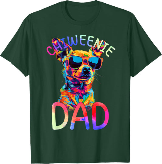 Chiweenie Dad Colorful Pop Art Chiweenie Dog Lovers Women Kids T-Shirt - T-Shirt | Forest