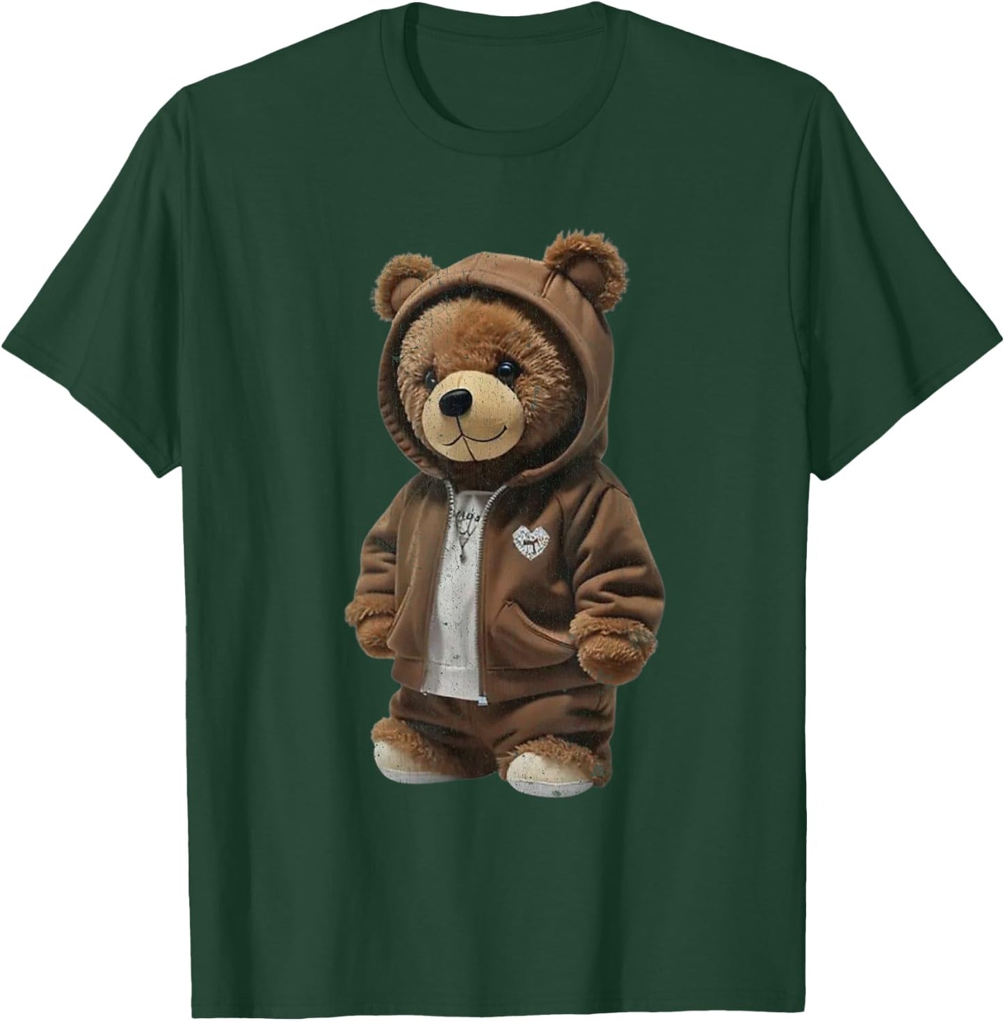 Cute Plush Bear in Brown Outfit T-Shirt - T-Shirt | Forest