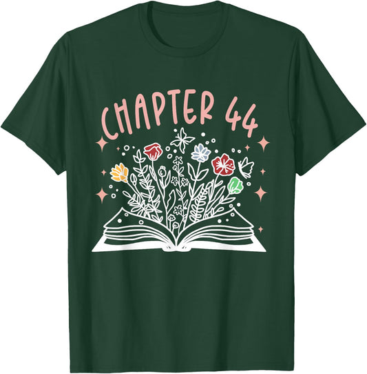 Chapter 44th Birthday Bookworm 44 Years Old For Book Loves T-Shirt - T-Shirt | Forest