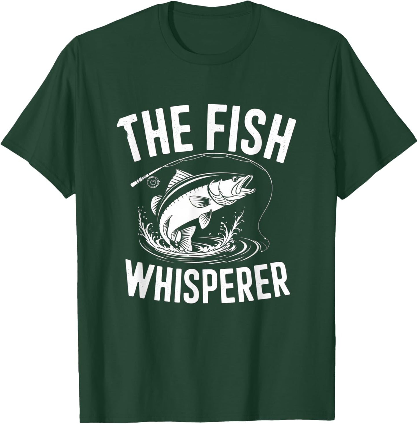 The Fish Whisperer Master Angler Artwork T-Shirt - T-Shirt | Forest