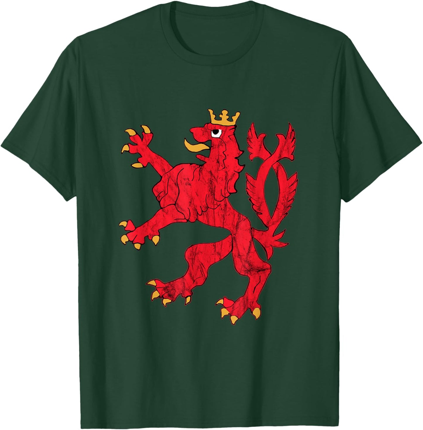 Red Lion Coat of Arms of Luxembourg Luxembourg Letzebuerg T-Shirt - T-Shirt | Forest
