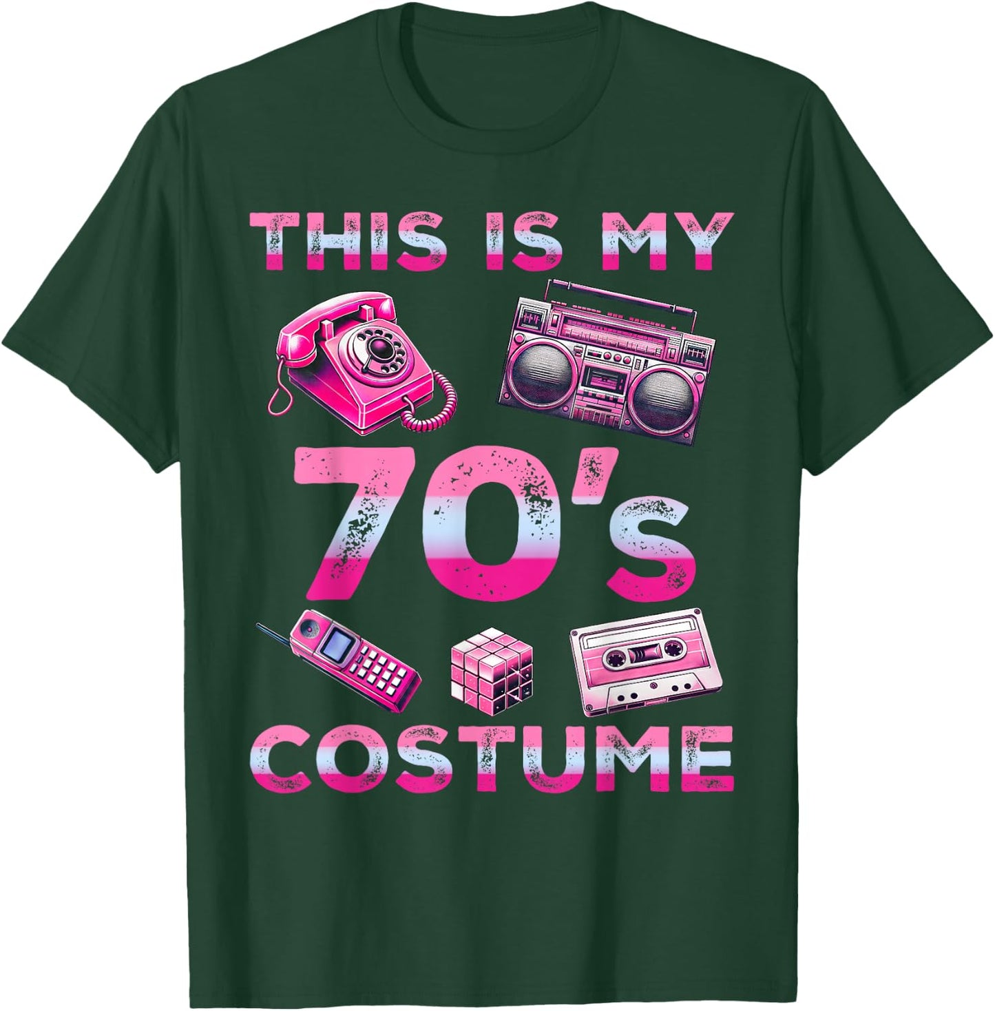 This is my 70's Costume Outfit Seventies Retro Party T-Shirt - T-Shirt | Forest
