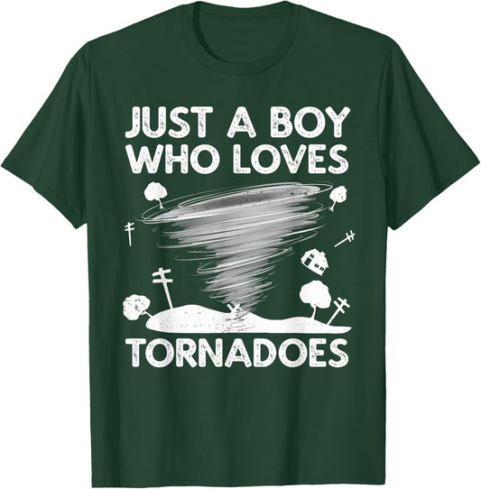 Funny Tornado Art Boys Weather Storm Tornado Chaser T-Shirt - T-Shirt | Forest