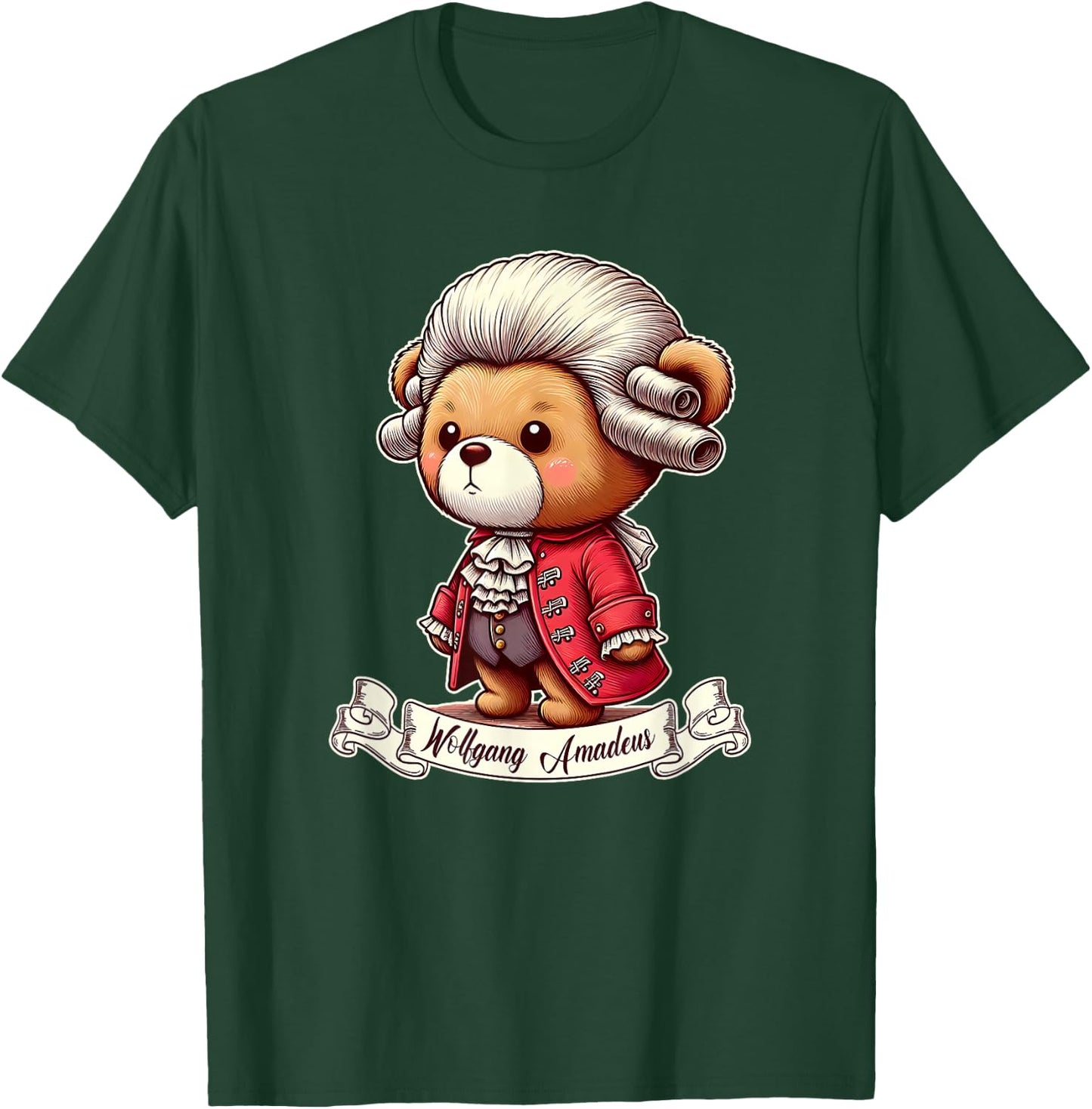 Wolgang Amadeus Mozart Shirt Cute Teddy Bear Classical Music T-Shirt - T-Shirt | Forest