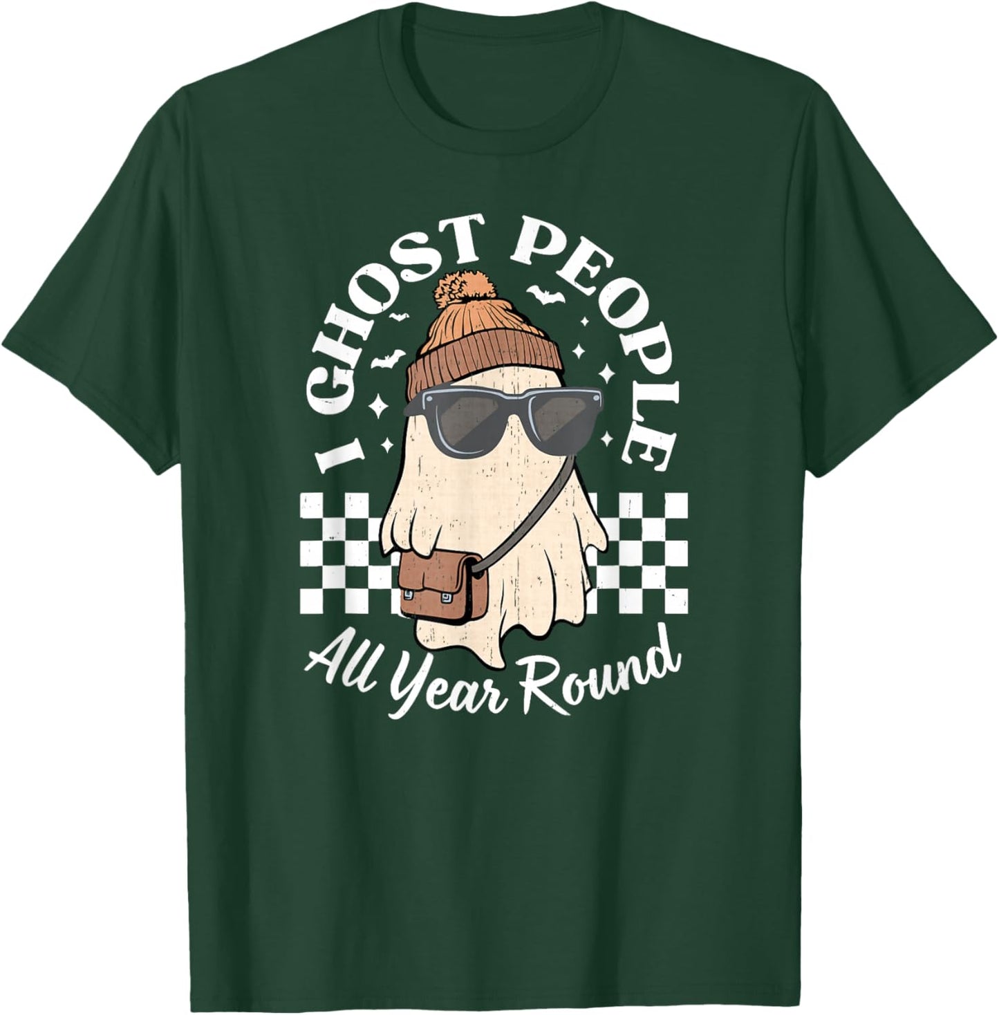 I Ghost People All Year Round Funny Ghost T-Shirt - T-Shirt | Forest