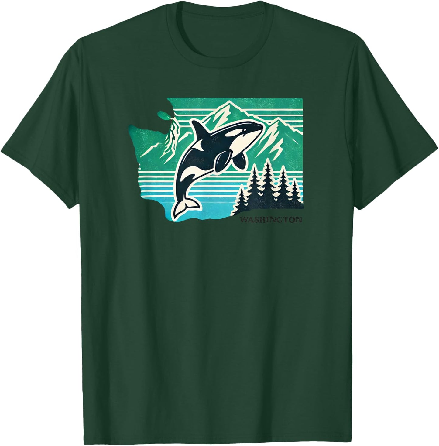 Washington "Evergreen" State - Vintage - Designed Locally T-Shirt - T-Shirt | Forest