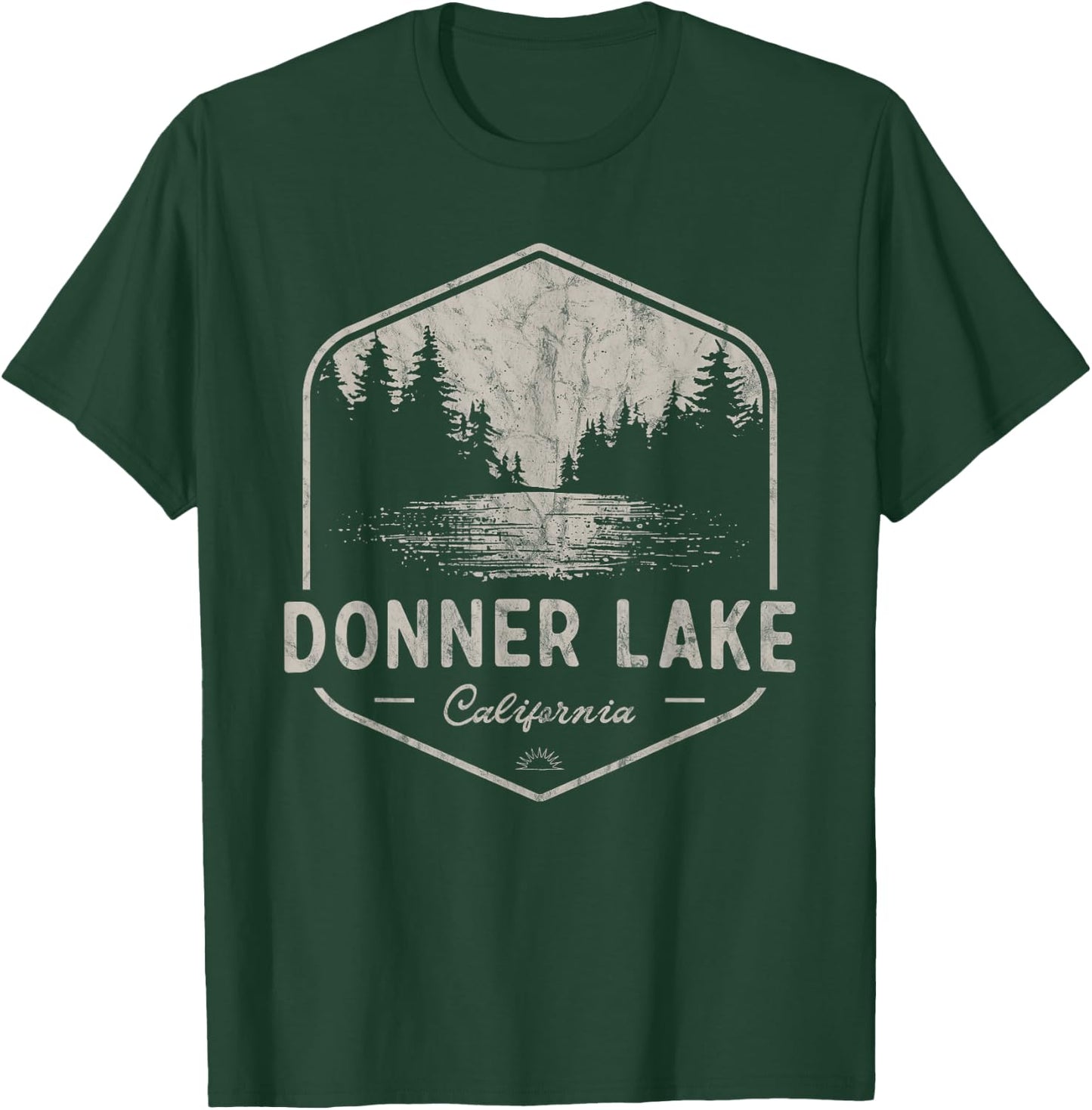 Donner Lake California Outdoors Vintage T-Shirt - T-Shirt | Forest